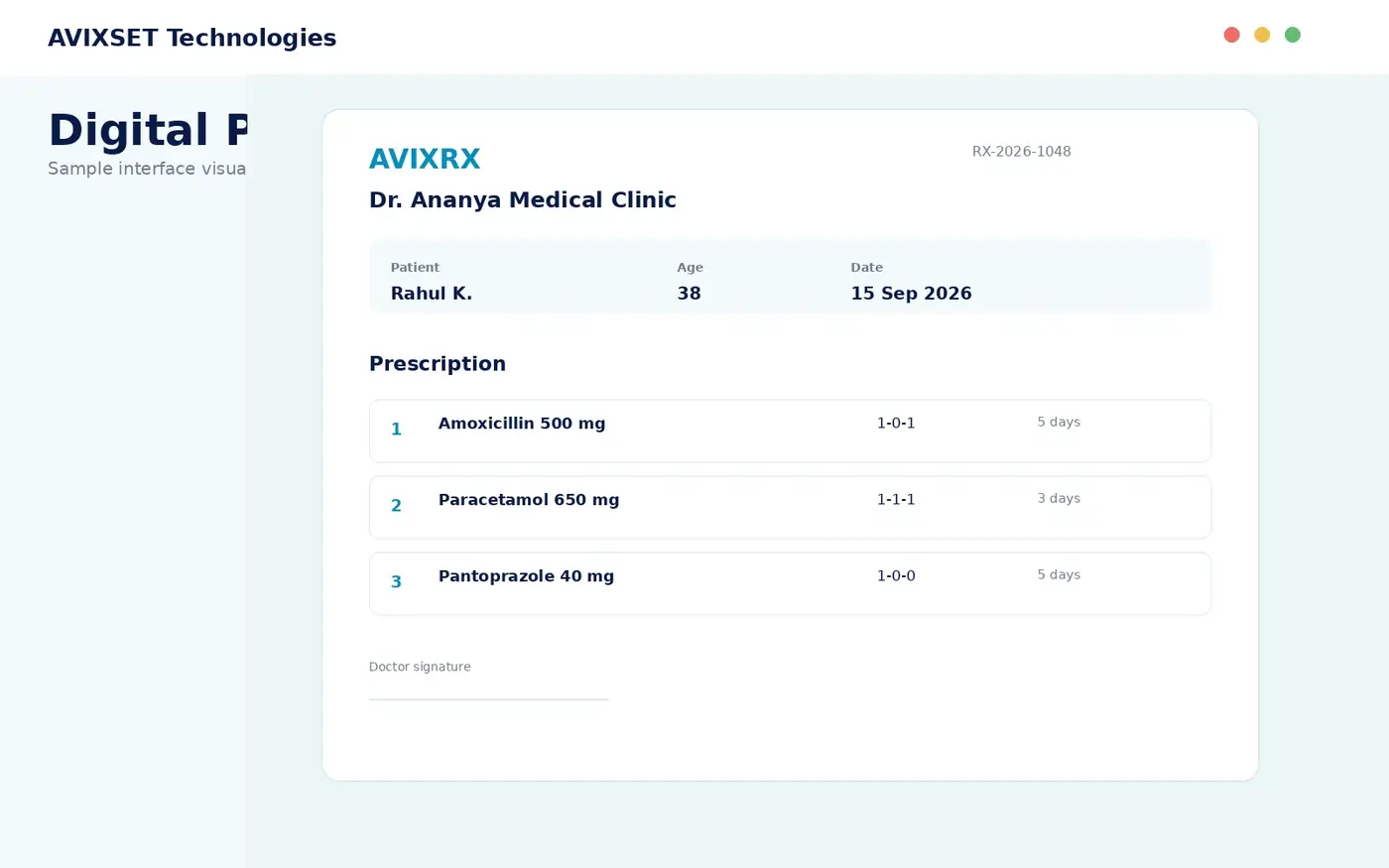 AvixRx prescription sample